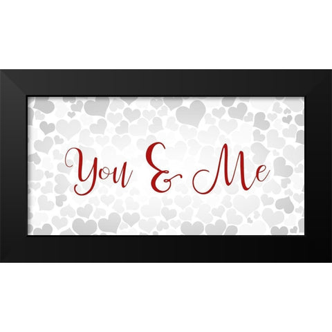 You and Me Black Modern Wood Framed Art Print by Allen, Kimberly