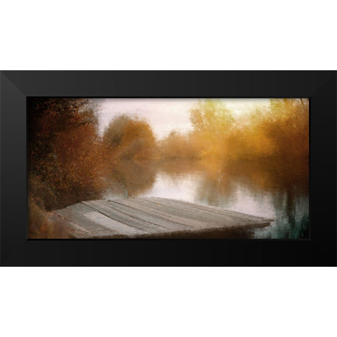 Lake View Black Modern Wood Framed Art Print by Allen, Kimberly