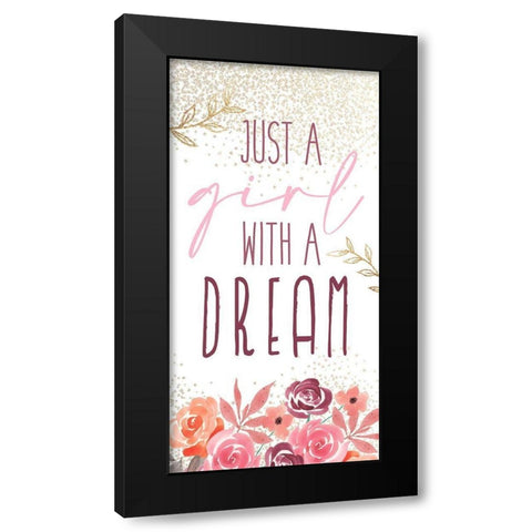 Just a Girl 1 V2 Black Modern Wood Framed Art Print by Allen, Kimberly