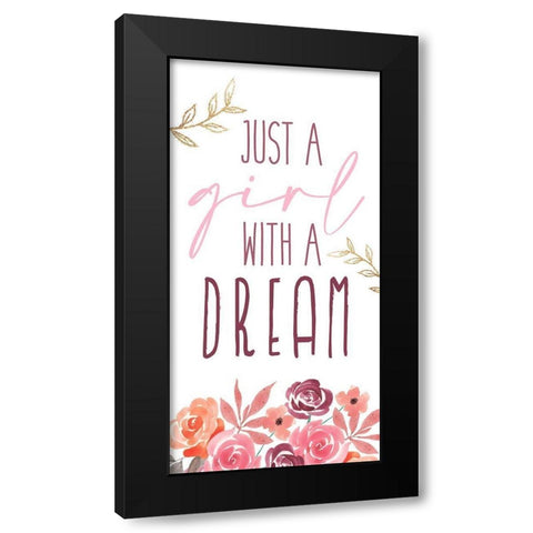 Just a Girl 1 Black Modern Wood Framed Art Print with Double Matting by Allen, Kimberly