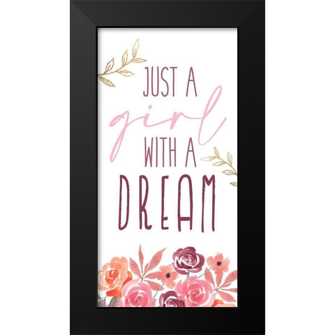 Just a Girl 1 Black Modern Wood Framed Art Print by Allen, Kimberly
