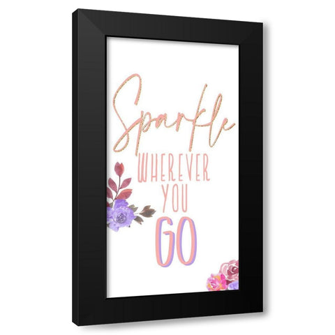 Sparkle Unicorn 1 Black Modern Wood Framed Art Print by Allen, Kimberly