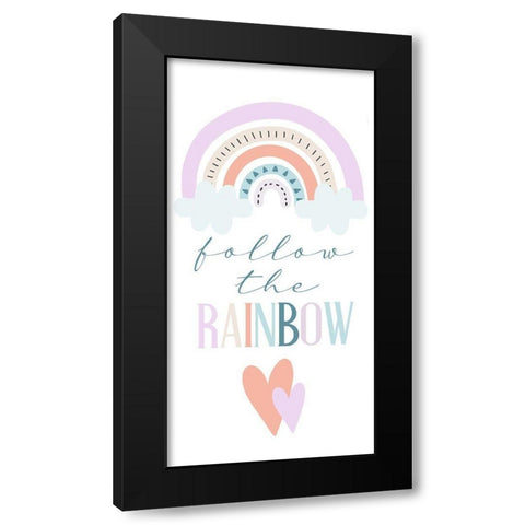 Follow the Rainbow 1 Black Modern Wood Framed Art Print with Double Matting by Allen, Kimberly
