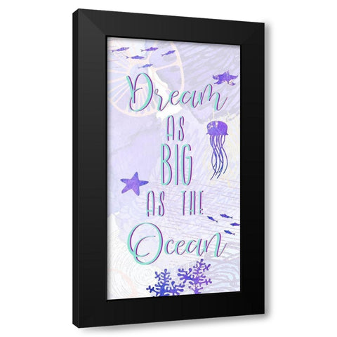 As Big as the Ocean 1 Black Modern Wood Framed Art Print with Double Matting by Allen, Kimberly