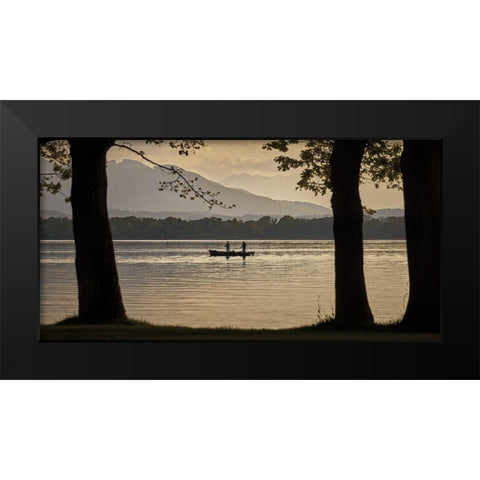 Out Fishing v2 Black Modern Wood Framed Art Print by Allen, Kimberly