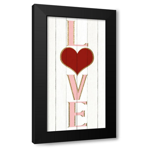 Love Black Modern Wood Framed Art Print by Allen, Kimberly