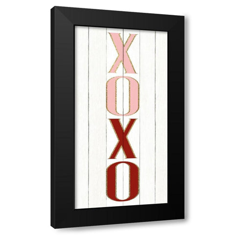 XOXO Black Modern Wood Framed Art Print with Double Matting by Allen, Kimberly