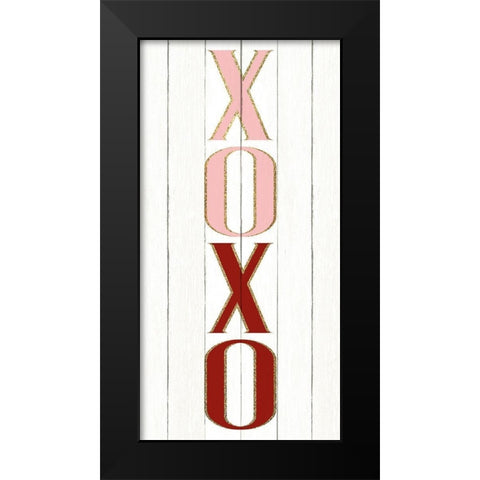 XOXO Black Modern Wood Framed Art Print by Allen, Kimberly