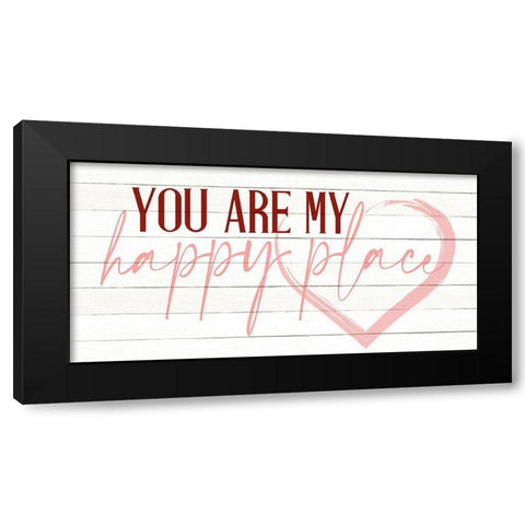 Happy Place Black Modern Wood Framed Art Print by Allen, Kimberly