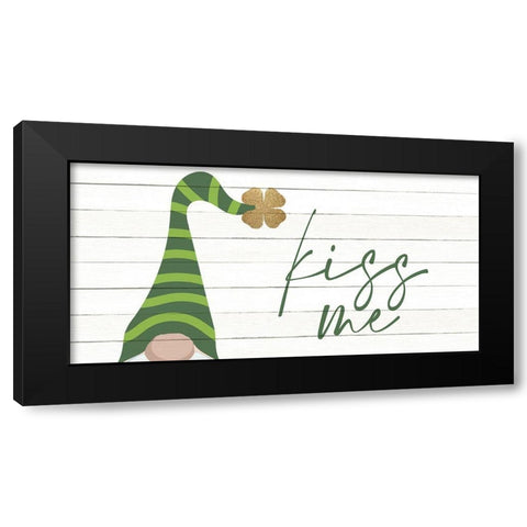 Kiss Me Black Modern Wood Framed Art Print by Allen, Kimberly