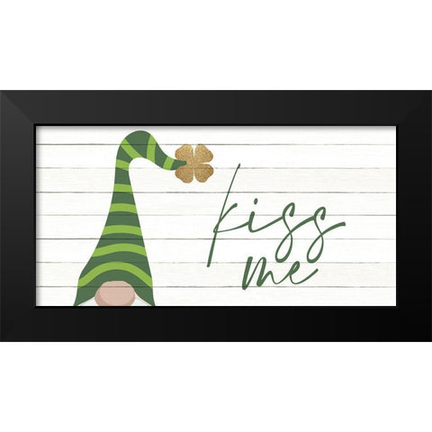 Kiss Me Black Modern Wood Framed Art Print by Allen, Kimberly