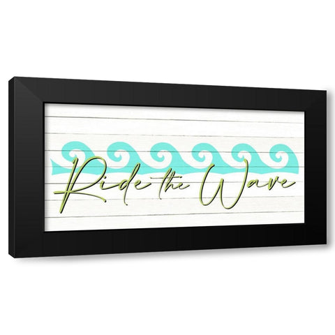 Ride the Wave Black Modern Wood Framed Art Print by Allen, Kimberly