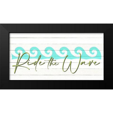 Ride the Wave Black Modern Wood Framed Art Print by Allen, Kimberly