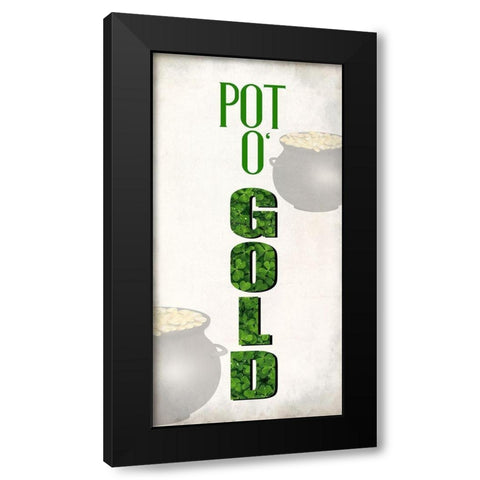 Pot O Gold Black Modern Wood Framed Art Print by Allen, Kimberly
