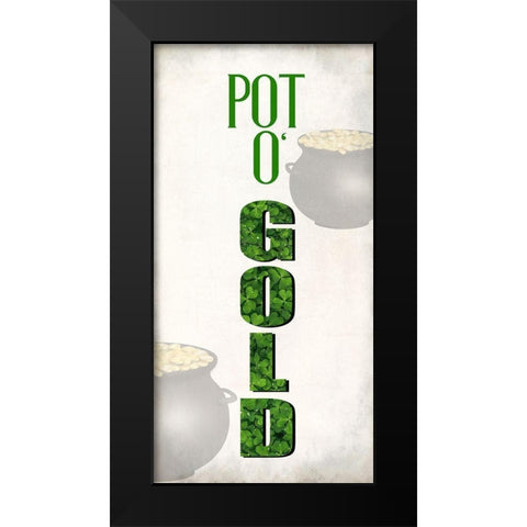 Pot O Gold Black Modern Wood Framed Art Print by Allen, Kimberly