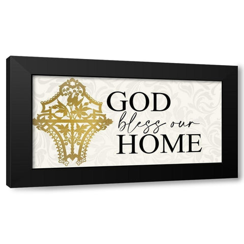 Bless our Home Black Modern Wood Framed Art Print by Allen, Kimberly