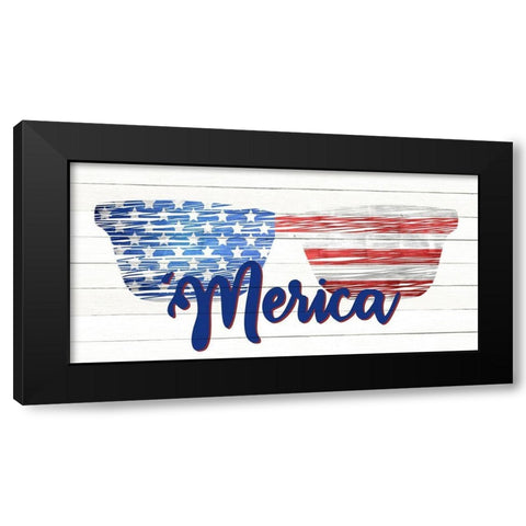 Merica Black Modern Wood Framed Art Print with Double Matting by Allen, Kimberly
