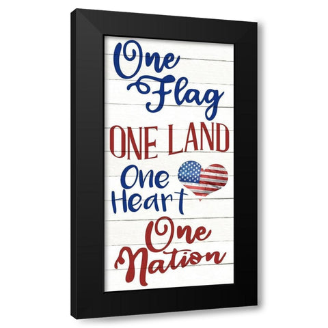 One Flag Black Modern Wood Framed Art Print with Double Matting by Allen, Kimberly