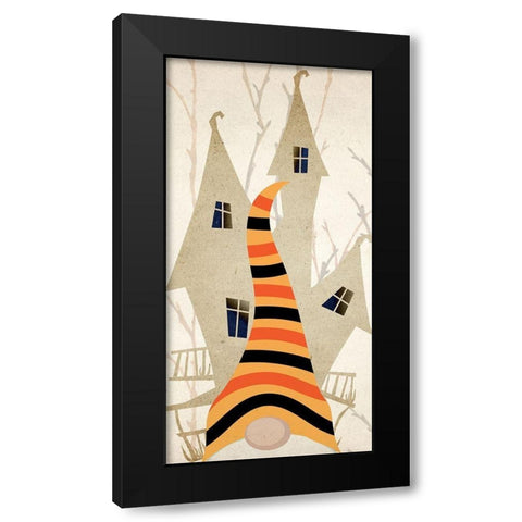 Halloween Gnomes 3 Black Modern Wood Framed Art Print with Double Matting by Allen, Kimberly