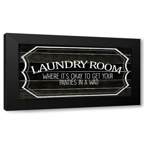 Where its Okay Black Modern Wood Framed Art Print by Allen, Kimberly