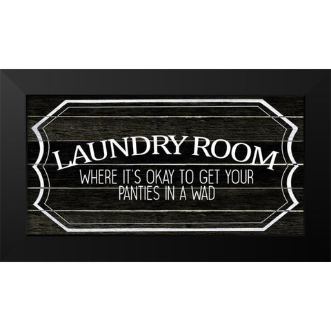 Where its Okay Black Modern Wood Framed Art Print by Allen, Kimberly