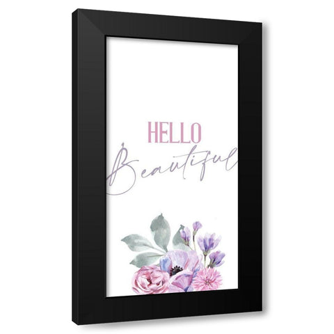 Hello Beautiful 1 Black Modern Wood Framed Art Print by Allen, Kimberly