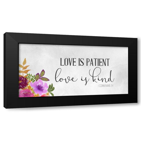 Love Is Black Modern Wood Framed Art Print with Double Matting by Allen, Kimberly