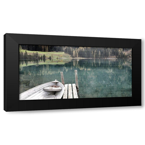 Boat Dock Black Modern Wood Framed Art Print by Allen, Kimberly