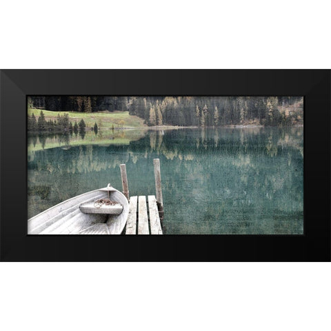 Boat Dock Black Modern Wood Framed Art Print by Allen, Kimberly