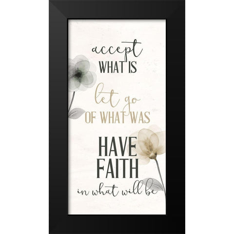 Open Bloom 3 Black Modern Wood Framed Art Print by Allen, Kimberly