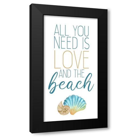 Seashore Shells 3 Black Modern Wood Framed Art Print with Double Matting by Allen, Kimberly