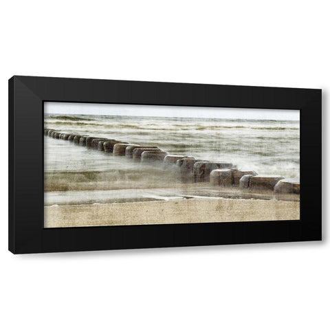 Waterbreak Black Modern Wood Framed Art Print by Allen, Kimberly