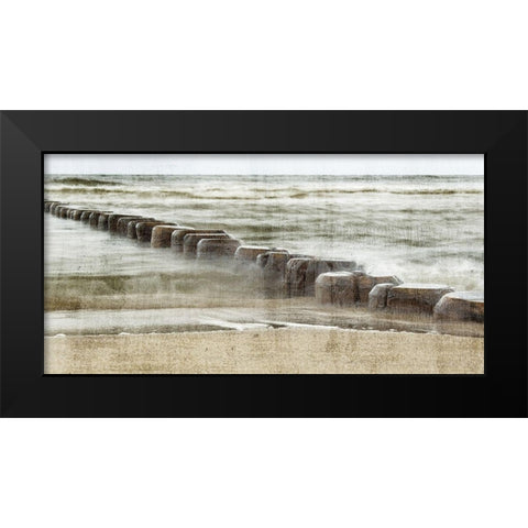 Waterbreak Black Modern Wood Framed Art Print by Allen, Kimberly