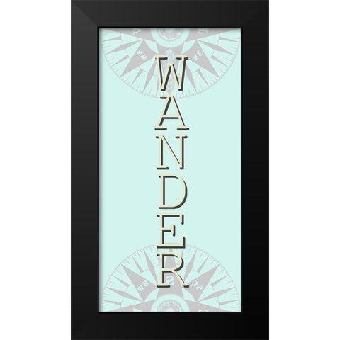 Minty 12 Black Modern Wood Framed Art Print by Allen, Kimberly