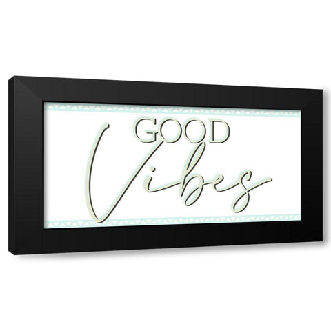Minty 13 Black Modern Wood Framed Art Print with Double Matting by Allen, Kimberly