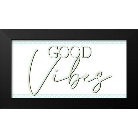 Minty 13 Black Modern Wood Framed Art Print by Allen, Kimberly