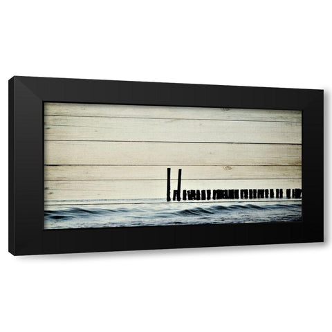 Sea Poles Black Modern Wood Framed Art Print with Double Matting by Allen, Kimberly