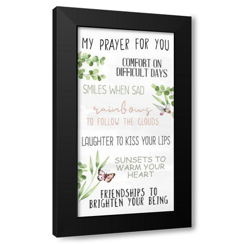 My Prayer 1 Black Modern Wood Framed Art Print by Allen, Kimberly