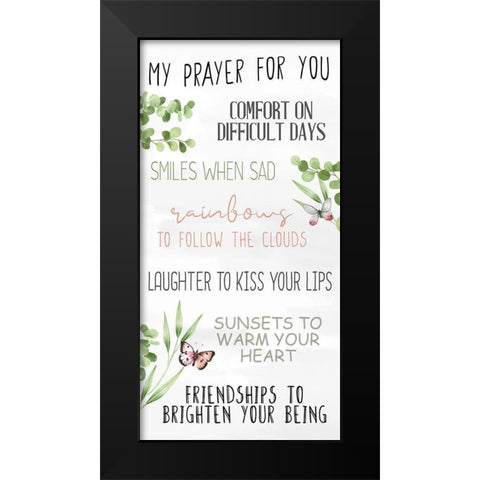 My Prayer 1 Black Modern Wood Framed Art Print by Allen, Kimberly