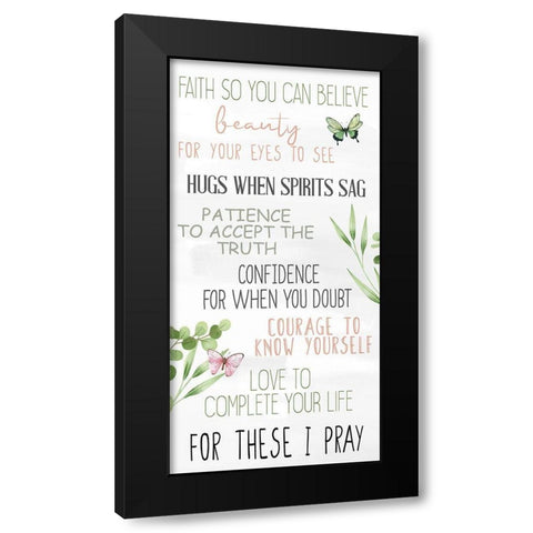 My Prayer 2 Black Modern Wood Framed Art Print by Allen, Kimberly