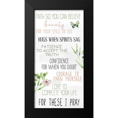My Prayer 2 Black Modern Wood Framed Art Print by Allen, Kimberly
