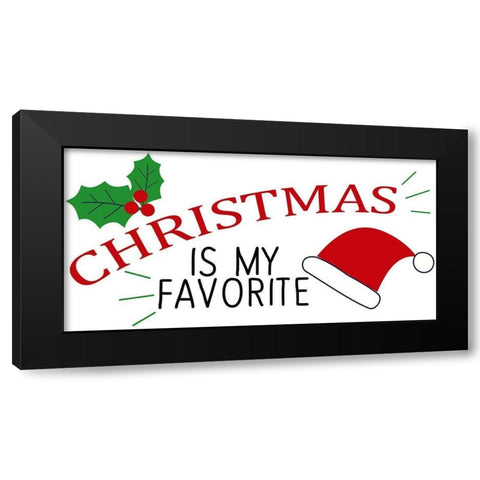 Christmas Is Black Modern Wood Framed Art Print with Double Matting by Allen, Kimberly