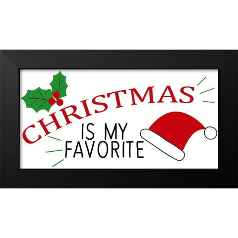 Christmas Is Black Modern Wood Framed Art Print by Allen, Kimberly