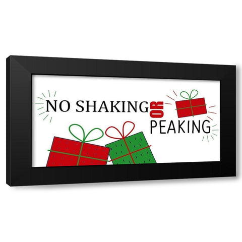 No Shaking Black Modern Wood Framed Art Print by Allen, Kimberly