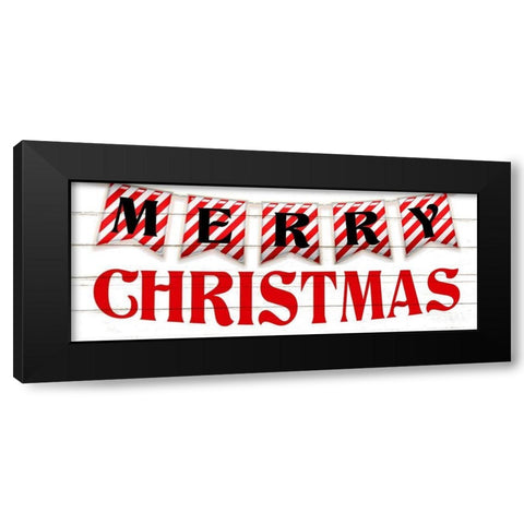 Merry Christmas Canes Black Modern Wood Framed Art Print by Allen, Kimberly