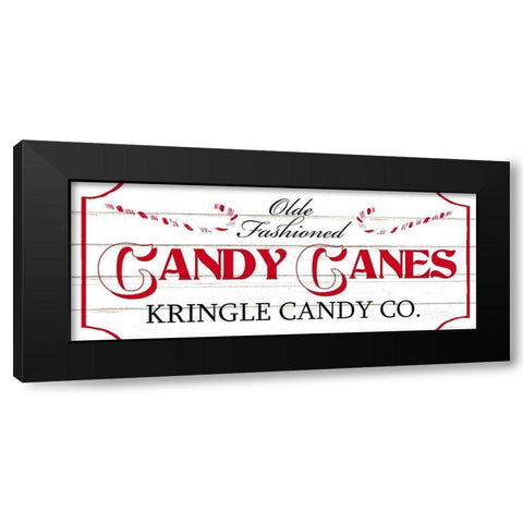 Old Fashioned Candy Canes Black Modern Wood Framed Art Print with Double Matting by Allen, Kimberly