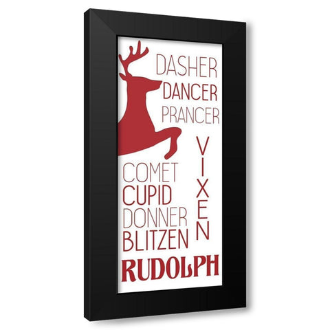Rudolph Black Modern Wood Framed Art Print with Double Matting by Allen, Kimberly