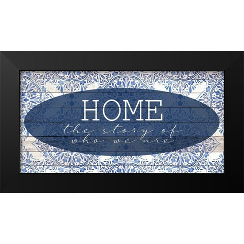 Home Story Black Modern Wood Framed Art Print by Allen, Kimberly