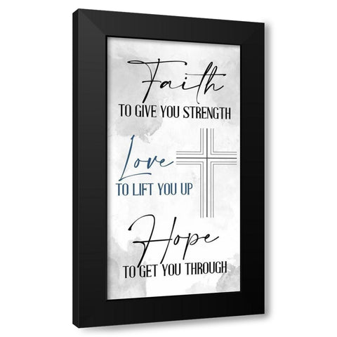 Faith Hope 1 Black Modern Wood Framed Art Print by Allen, Kimberly