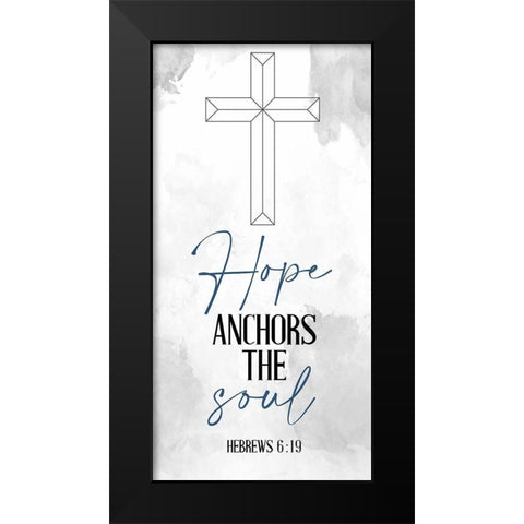 Faith Hope 2 Black Modern Wood Framed Art Print by Allen, Kimberly